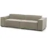 Talamo Italia Canapé fixe 3 places argo, canapé modulable linéaire, canapé de salon moderne en tissu, 100% made in italy, 260x95h70 cm, taupe 8052773783637