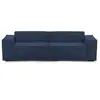 Talamo Italia Canapé fixe 3 places en tissu bleu 150x95 cm
