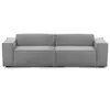 Talamo Italia Canapé fixe 3 places en tissu gris 150x95 cm