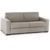 Talamo Italia Canapé lit 3 places en tissu tourterelle 220x95h90 cm