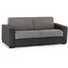 Talamo Italia Canapé lit 3 places en tissu gris, anthracite 220x95h90 cm