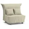 Talamo Italia Fauteuil en tissu beige 85x90h85 cm