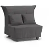 Talamo Italia Fauteuil en tissu gris 85x90h85 cm
