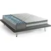 Talamo Italia Matelas simple en mousse à mémoire de forme blanc 90x190 cm