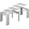 Table console extensible DMORA Compton - Gris - Contemporain - Design - 51-237x90h78 cm
