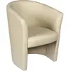 DMORA Fauteuil en similcuir beige 64x63 cm