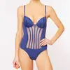 La Perla - Maillot de Bain 1 Pièce Graphique Couture bleu T.40/A