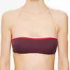 La Perla - Haut de maillot de bain bandeau Kosmos bordeaux/rose/rouge ...