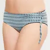 La Perla - Bas de maillot shorty Eva imprimé noir/turquoise 40