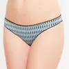 La Perla - Bas de maillot tanga Eva imprimé turquoise/noir 44