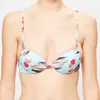 La Perla - Haut de maillot Fleur de Plume imprimé turquoise T.36/B