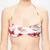 La Perla - Haut de maillot bandeau Fleur de Plume fleuri blanc/rouge T...