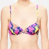 La Perla - Haut de maillot avec armatures Fleur de Plume imprimé bleu/...