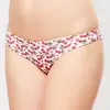 La Perla - Bas de maillot échancré Fleur de Plume fleuri blanc/rouge 4...