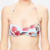 La Perla - Haut de maillot bandeau Fleur de Plume fleuri turquoise T.3...
