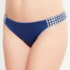 La Perla - Bas de maillot taille basse Summer Chain bleu marine/argent...
