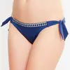 La Perla - Bas de maillot à nouer Summer Chain bleu marine/argenté 44
