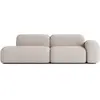 ATIO Canapé Modulable 3 Places Tissu Beige