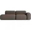 ATIO Canapé Modulable 3 Places Tissu Marron