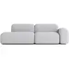 ATIO Canapé Modulable 3 Places Tissu Gris Clair
