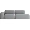 ATIO Canapé Modulable 3 Places Gris Foncé