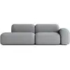 ATIO Canapé Modulable 3 Places Tissu Gris Foncé
