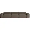 ATIO Canapé Modulable 5 places en Tissu Marron