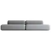 ATIO Canapé Modulable 6 places en Tissu Gris Foncé