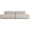 ATIO Canapé Modulable 4 places en Tissu Beige