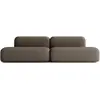 ATIO Canapé Modulable 4 places en Tissu Marron