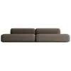 ATIO Canapé Modulable 6 places en Tissu Marron