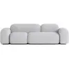 ATIO Canapé 3 Places en Tissu Gris Clair