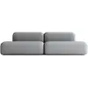 ATIO Canapé Modulable 4 places en Tissu Gris Foncé