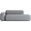 ATIO Canapé 2/3 places Tissu Gris Foncé