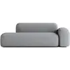 ATIO Canapé 2/3 Places en Tissu Gris Foncé