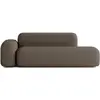 ATIO Canapé 2/3 places Tissu Marron
