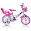 SCH Bicyclette Roses Vélo Enfant Fille, Blanche, 12