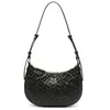 Sac à bandoulière PINKO Half Moon en cuir noir - 27 cm
