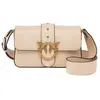 Pinko borsa Love Bag One Mini Slouchy in pelle beige oro UNI