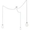 Creative Cables Lampe Suspendue Multiple With 3 Drops With Textile Cable And Drop Lampshade Already Assembled