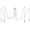 Creative Cables Lampe Suspendue Spider 5 Falls With Light Bulb