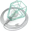 Creative Cables Lampe De Table Serpent-lampe à Brancher Avec Abat-jour Cage En Diamant Et Prise à 2 Broches