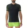 UYN Exceleration OW T-shirt Hommes - Noir , Jaune Lemon, Taille S