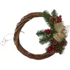 DMORA Décoration de Noël Dgreyserma, Ornement de Noël, Ornement de fête, Décoration festive, Made in Italy, 30x30 h3 cm, Vert et Marron
