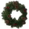 DMORA Décoration de Noël Ddetr, Ornement de Noël, Ornement de fête, Décoration festive, Made in Italy, 35x35 h3 cm, Vert et Rouge