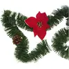 DMORA Décoration de Noël Dpendrit, Ornement de Noël, Ornement de fête, Décoration festive, Made in Italy, 800x8 h8 cm, Vert et Rouge