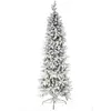 Sapin de Noël mince et enneigé, 180 cm de haut
