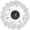 ARTI E MESTIERI horloge murale MARGHERITE (Bianco marmo e nero - Métal...