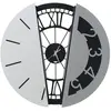ARTI E MESTIERI horloge murale METAMORPHOSI (Nero, bianco marmo e allu...