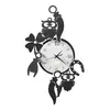 ARTI E MESTIERI horloge murale GOOD LUCK (Nero e bianco marmo - Métal ...